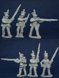 BWNRPK11 Brunswick Light Infantry, Firing Line (6 Figures)
