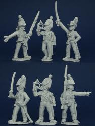 BWNRPK14 Brunswick Avantgarde Light Infantry, Command Standing (6 Figures)