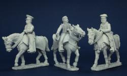 BWNRPK24 Brunswick Mounted Personality & Staff Officers (3 Mounted Figures)