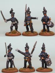 BWNRPK4 Brunswick Oels Jagers/Leib Battalion, Command Standing (6 Figures)