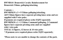 BWNRS10 Brunswick Uhlans Galloping/Attacking (12 Mounted Figures)