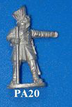 PA20 Gunner walking and looking into leather satchel