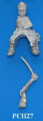 PCH27 Trooper sitting erect. This was intended to be the enthusiastic figure but is as valid a charging Hussar as any of the other figures, use as normal. Arm 17