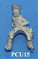 PCU15 Trooper charging, couched lance, slight turn to the body right shoulder back