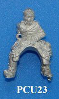 PCU23 Charging trooper, couched lance, bandaged head