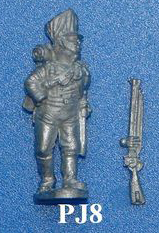 PJ8 Jaeger advancing, trail arms; left leg straight right leg back