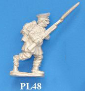 PL48 Charging, right leg raised off the ground. Sprue the leg can be cut for added realism.