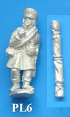 PL6 Standard bearer, carries flag sloped over right shoulder.