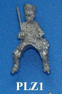 PLZ1 Mounted officer, shouldered sword. Wears the shako