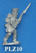 PLZ10 Advancing, musket held at high porte across body