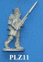 PLZ11 Advancing, musket held at high porte and to the right if the body