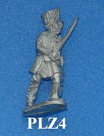 PLZ4 Foot officer advancing, sword.held across body, looking left