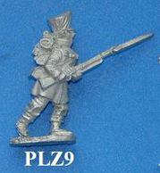 PLZ9 Advancing, levelled musket, rolled trousers