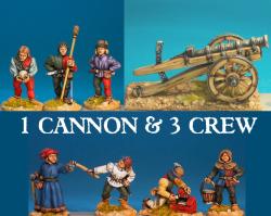 CHSPEC03 Cannon and Crew (3 figures 1 cannon) (Specialists) - SAGA Age of Chivalry