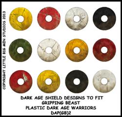 DAP(GB)2 Plastic Dark Age Warriors Shield Designs Two (12)