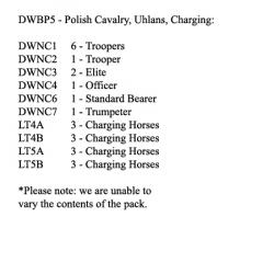DWBP5 Polish Uhlan Regiment, Charging (12 Mounted Figures)