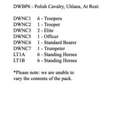 DWBP6 Polish Uhlan Regiment, At Rest (12 Mounted Figures)