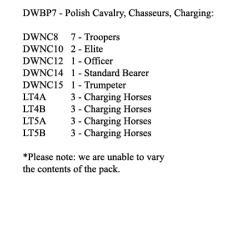 DWBP7 Polish Chasseur A Cheval Regiment, Charging (12 Mounted Figures)