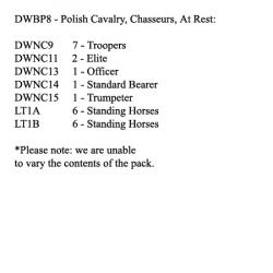 DWBP8 Polish Chasseur A Cheval Regiment, At Rest (12 Mounted Figures)