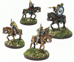 EBBG010 Early Byzantine Moorish Light Cavalry with Shields (4 mounted Figures)