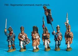 F40 Regimental command, uncovered shakos