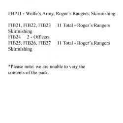 FBP11 Provincials & Rangers - Rogers Rangers Skirmishing (24 Figures)
