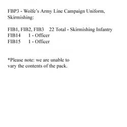 FBP3 Wolfe's Army British Line Battalions - British Line, Campaign Uniform, Skirmishing (24 Figures)