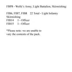 FBP8 Wolfe's Army - British Light Infantry Skirmishing (24 Figures)