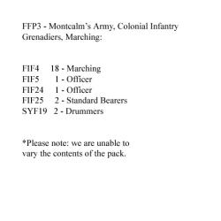 FFP3 French Colonial Grenadiers Marching, Musket Slung On Shoulder (24 Figures)