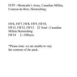 FFP5 Canadian Militia/Coureur De Bois Skirmishing (24 Figures)