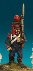 FN319 Early Shako With Drooping Side Plume Pre 1806 - Carabinier/Voltigeur Marching (1 figure)