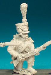 FN345 Shako With Upright Plume, Post 1806 - Carabinier/Voltigeur Kneeling At Ready (1 Figure)