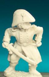 FN77 Officer (1812-1815) - Standing With Sabre, Greatcoat And Bicorn (1 figure)