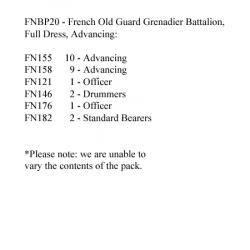 FNBP20 Old Guard Grenadiers. Full Dress & Bearskin, Advancing (25 Figures)