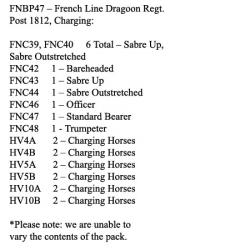 FNBP47 French Line Dragoon Post 1812, Charging (12 Mounted Figures)
