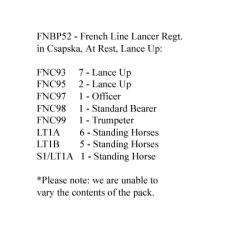 FNBP52 French Line Lancers In Czapska At Rest With Lance Up (12 Mounted Figures)