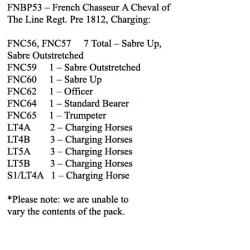 FNBP53 French Chasseurs A Cheval Of The Line Pre 1812, Charging (12 Mounted Figures)