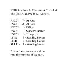 FNBP54 French Chasseurs A Cheval Of The Line Pre 1812, At Rest (12 Mounted Figures)