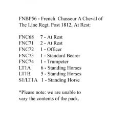 FNBP56 French Chasseurs A Cheval Of The Line Post 1812, At Rest (12 Mounted Figures)