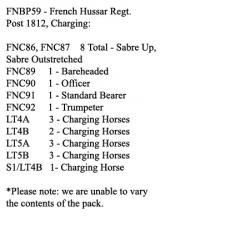 FNBP59 French Line Hussars Post 1812, Charging (12 Mounted Figures)