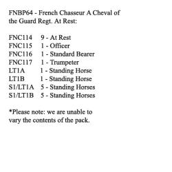 FNBP64 French Chasseurs A Cheval Of The Guard At Rest (12 Mounted Figures)