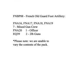 FNBP88 Old Guard Foot Artillery (2 x 12lb Guns, 8 Crew)