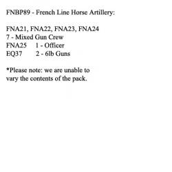 FNBP89 French Line Horse Artillery (2 x 6lb Guns, 8 Crew)