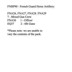 FNBP90 French Guard Horse Artillery (2 x 6lb Guns, 8 Crew)