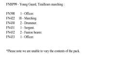 FNBP99 Young Guard Tirailleurs In Full Dress, Marching (25 Figures)