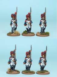 FNRPK11 Mixed French Grenadiers Pre 1812, Full Dress & Bearskin, Marching (6 Figures)