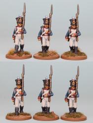 FNRPK18 Mixed French Fusiliers Post 1812 Full Dress, Marching (6 Figures)