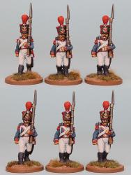 FNRPK20 Mixed French Grenadiers Post 1812 Full Dress, Marching (6 Figures)