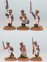FNRPK21 Mixed French Command Post 1812 Full Dress, Advancing (6 Figures).