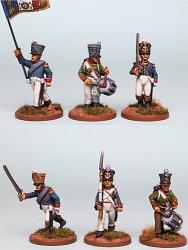 FNRPK25 Mixed French Command Post 1812 Campaign Dress, Advancing (6 Figures).